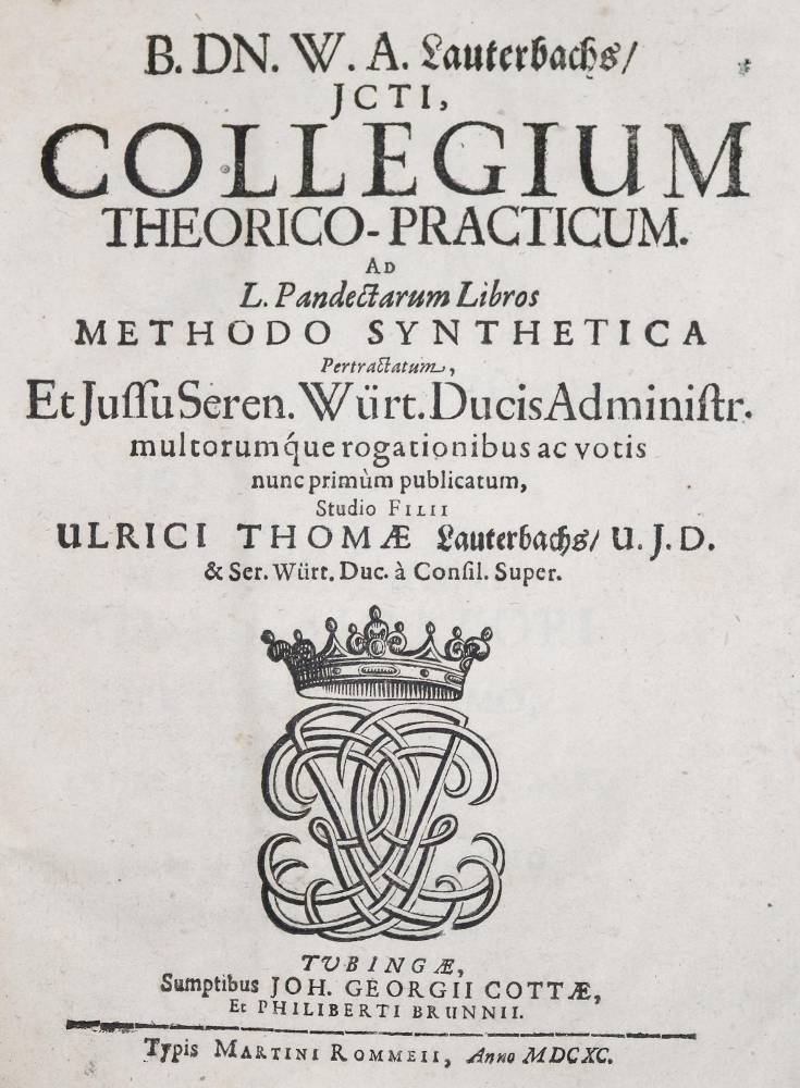 Große Abbildung Nr.1: 138-516 Lauterbach,W.A.: (Juridica und Kriminologie)