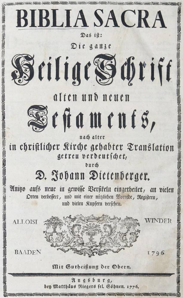 Große Abbildung Nr.1: 138-52 Biblia germanica.: (Bibeln)