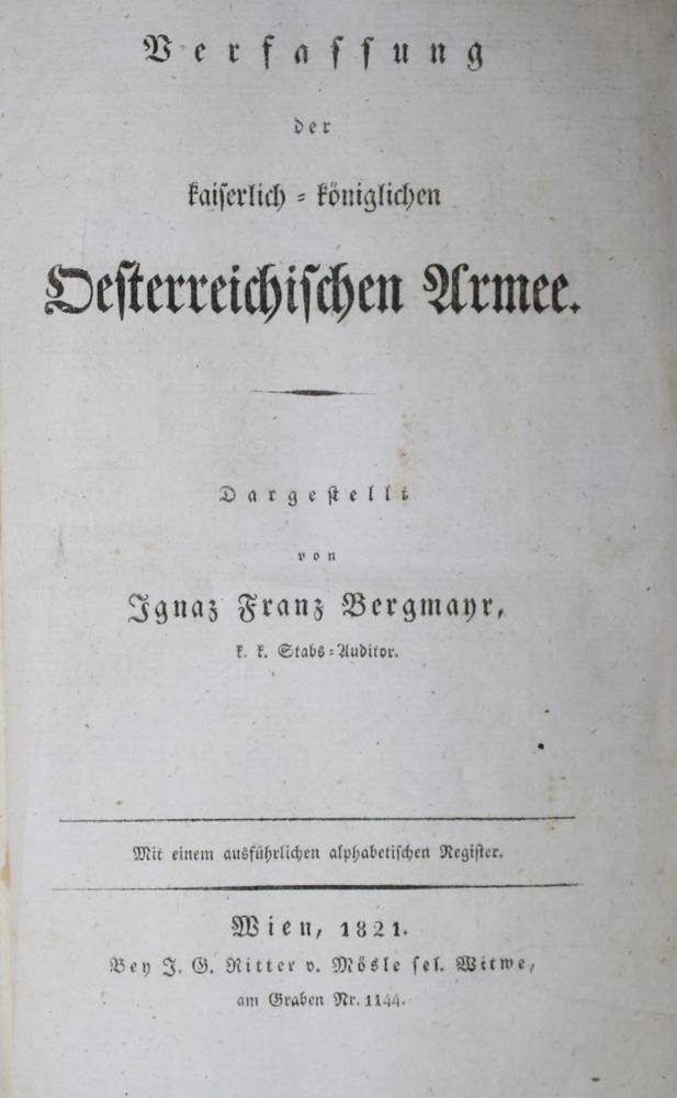 Große Abbildung Nr.1: 138-585 Bergmayr,I.F.: (Militaria)