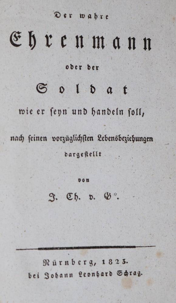 Große Abbildung Nr.1: 138-600 G(otthardt).J.Ch.v.: (Militaria)
