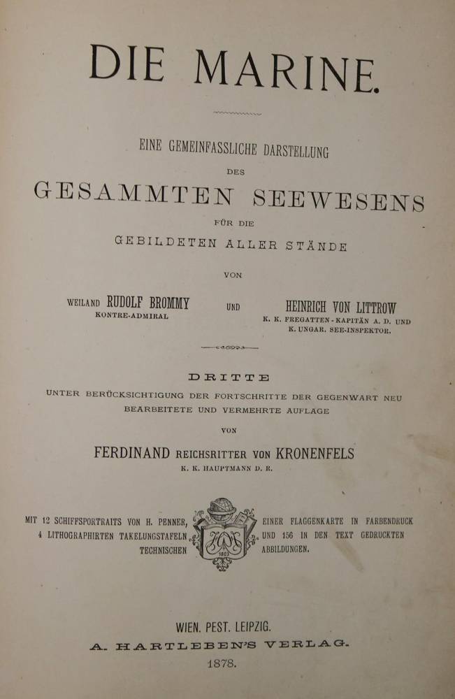Große Abbildung Nr.1: 138-613 Brommy,R. (d.i. K.R.Bromme) u. H.v.Littrow.: (Militaria, Marine)