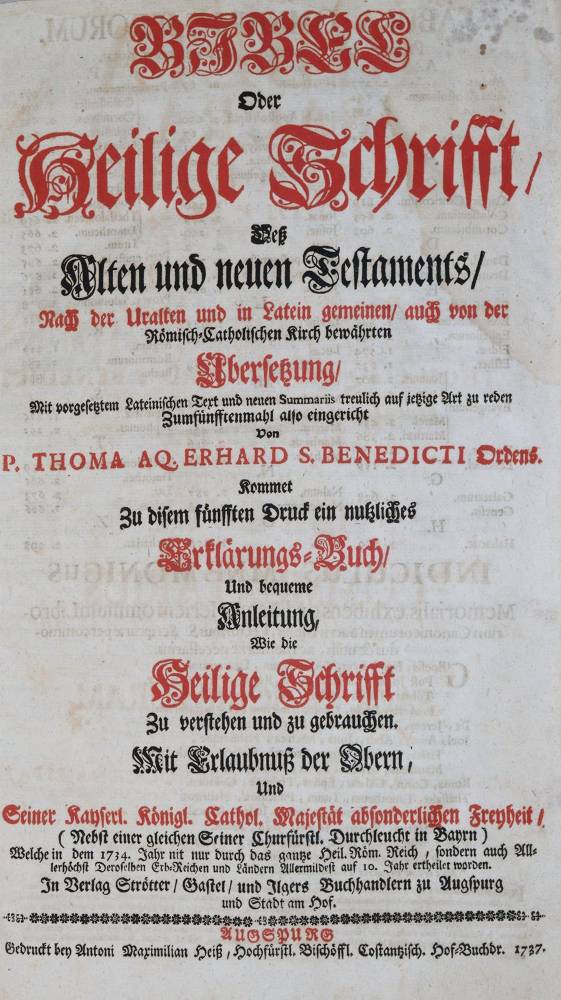 Große Abbildung Nr.1: 138-63 Biblia latino-germanica.: (Bibeln)