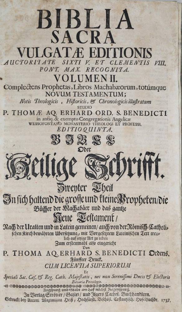 Große Abbildung Nr.2: 138-63 Biblia latino-germanica.: (Bibeln)