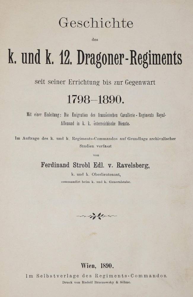 Große Abbildung Nr.1: 138-639 Strobl von Ravelsberg,F.: (Militaria)