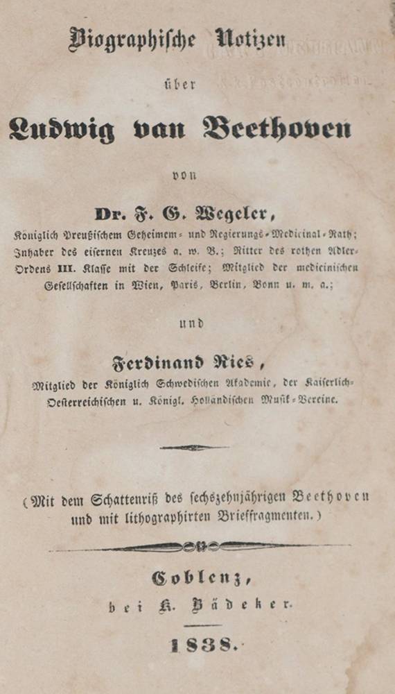 Große Abbildung Nr.1: 138-653 Wegeler,F.G. u. F.Ries.: (Musik, Beethoven)