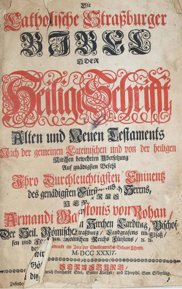 Große Abbildung Nr.1: 138-67 Catholische Straßburger Bibel, Die,: (Bibeln)