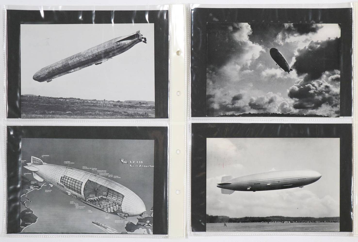 Große Abbildung Nr.6: 138-677 Zeppelin über ca. 1070: (Postkarten, Zeppelin)