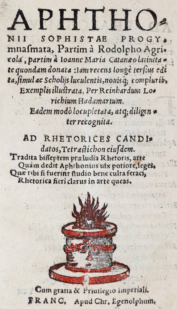 Große Abbildung Nr.1: 138-7 Aphthonius.: (Alte Drucke, Handschriften und Theologie)