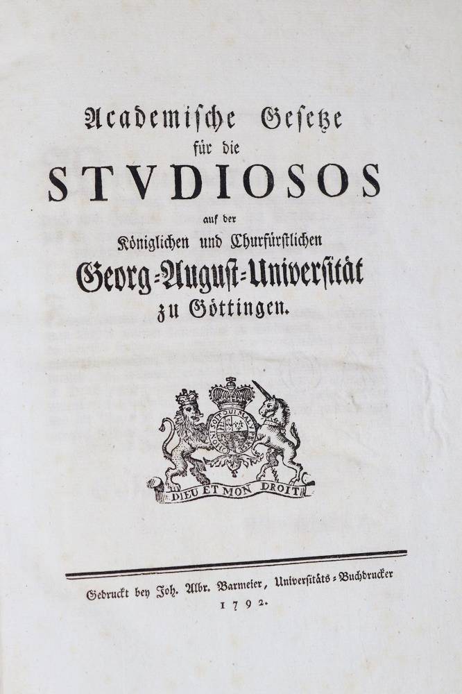Große Abbildung Nr.1: 138-733 Göttingen.: (Studentika und Hochschulen)