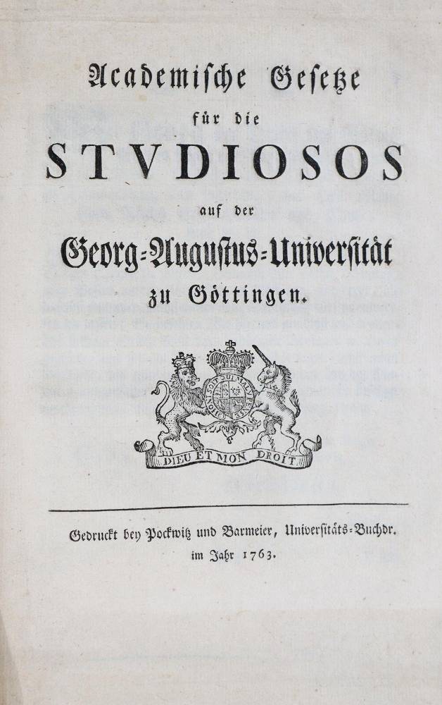 Große Abbildung Nr.2: 138-733 Göttingen.: (Studentika und Hochschulen)