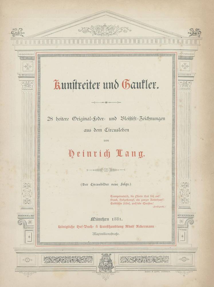 Große Abbildung Nr.1: 138-750 Lang,H.: (Zirkus)