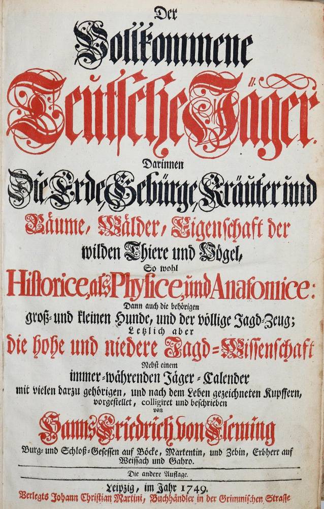 Große Abbildung Nr.1: 138-764 Fleming,H.F.v.: (Jagd)
