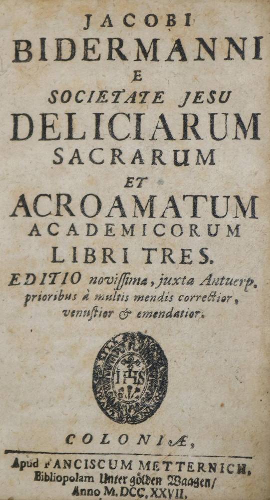 Große Abbildung Nr.1: 138-77 Bidermann,J.: (Alte Drucke, Handschriften und Theologie)