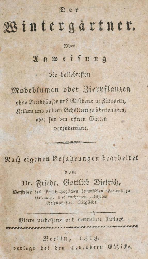Große Abbildung Nr.1: 138-790 Dietrich,F.G.: (Küche und Haushalt, Garten)