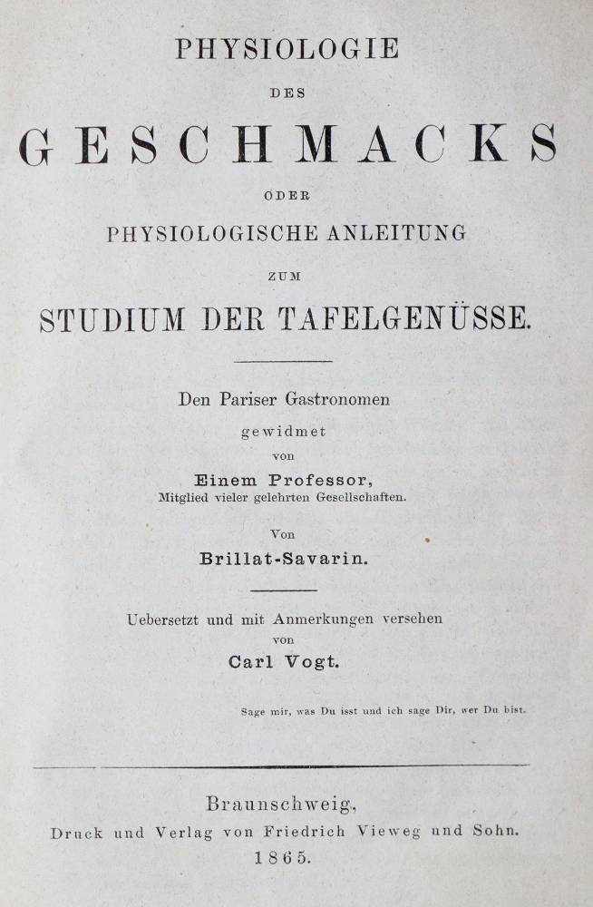 Große Abbildung Nr.1: 138-793 Brillat-Savarin,(J.A.).: (Küche und Haushalt, Gastrosophie)