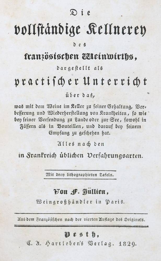 Große Abbildung Nr.1: 138-806 Jüllien,A.: (Küche und Haushalt, Getränke, Wein)