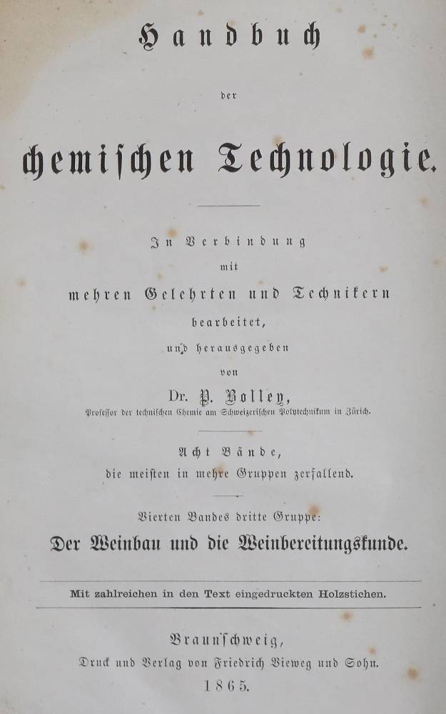 Große Abbildung Nr.1: 138-815 Mohr,F.: (Küche und Haushalt, Getränke, Wein und Weinbau)