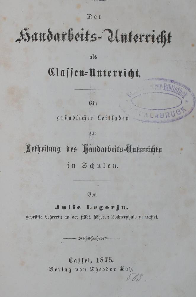 Große Abbildung Nr.1: 138-820 Legorju,J.: (Küche und Haushalt, Handarbeiten u. Schneiderei)