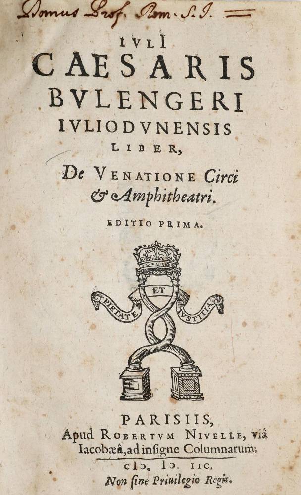 Große Abbildung Nr.1: 138-83 Boulenger,J.-C.: (Alte Drucke, Handschriften und Theologie)