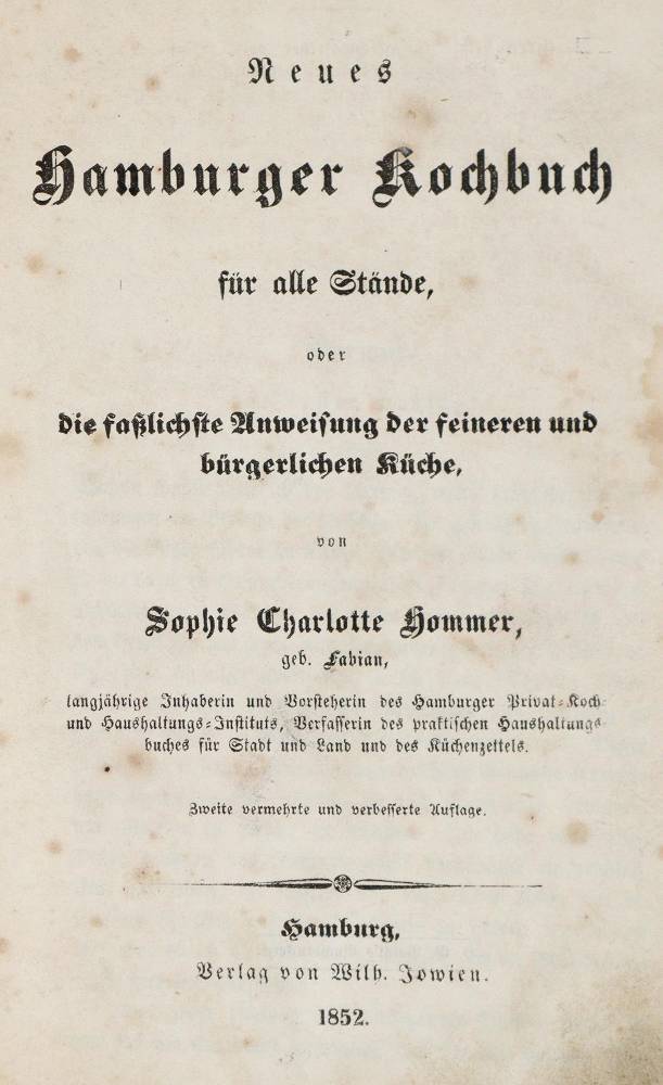 Große Abbildung Nr.1: 138-835 Hommer,S.-C.: (Küche und Haushalt, Kochbücher)