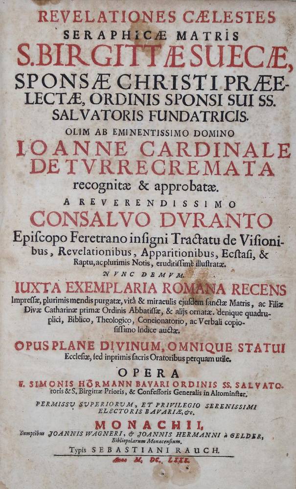 Große Abbildung Nr.1: 138-85 Brigitta von Schweden.: (Alte Drucke, Handschriften und Theologie)