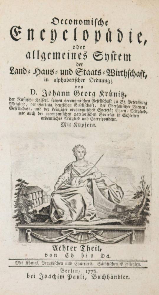 Große Abbildung Nr.1: 138-854 Krünitz,J.G.: (Küche und Haushalt, Schokolade)