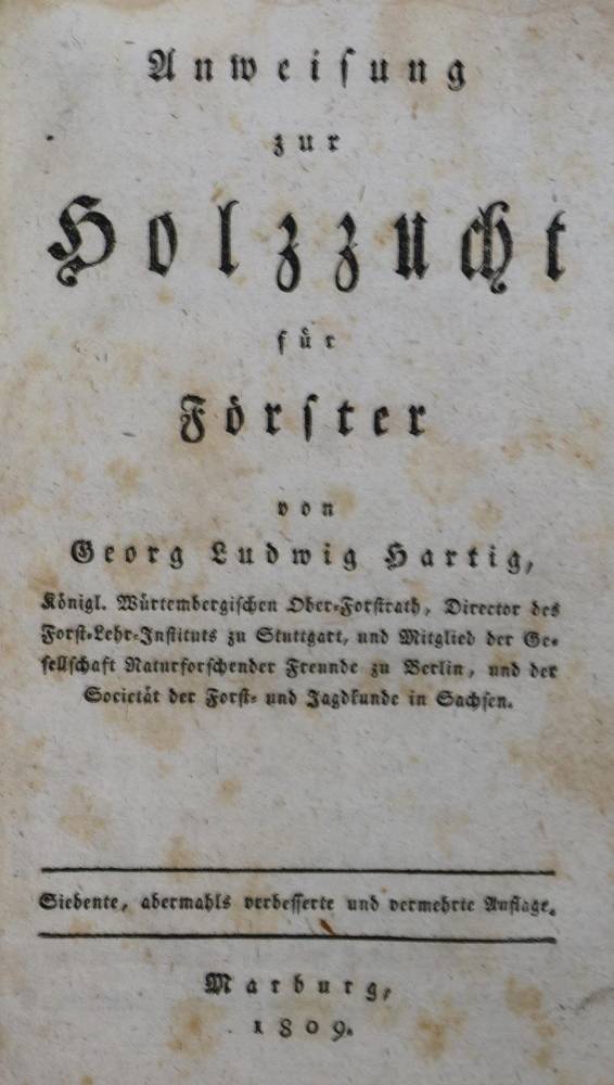 Große Abbildung Nr.1: 138-861 Leonhardi,F.G.: (Land- und Forstwirtschaft, Forstwirtschaft)