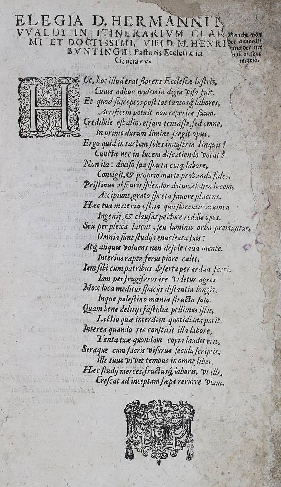 Große Abbildung Nr.1: 138-89 Bünting,H.: (Alte Drucke, Handschriften und Theologie)