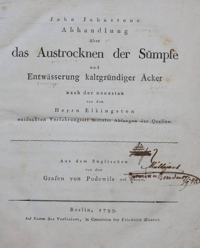 Große Abbildung Nr.1: 138-891 Johnstone,J.: (Land- und Forstwirtschaft, Landwirtschaft, Sumpf)