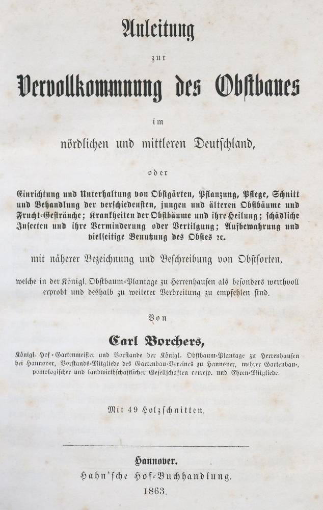 Große Abbildung Nr.1: 138-897 Borchers,C.: (Land- und Forstwirtschaft, Obstbau)