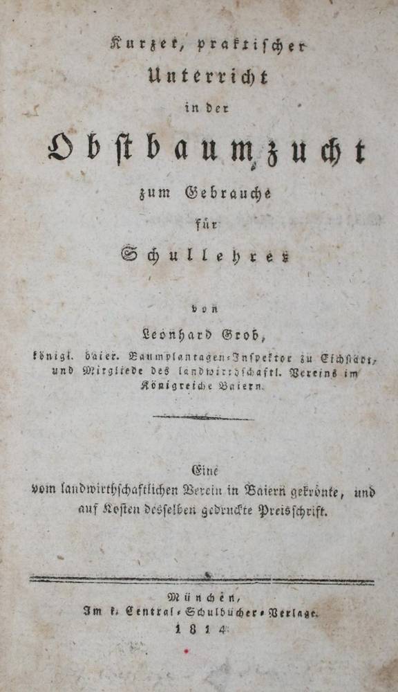 Große Abbildung Nr.1: 138-899 Grob,L.: (Land- und Forstwirtschaft, Obstbau)