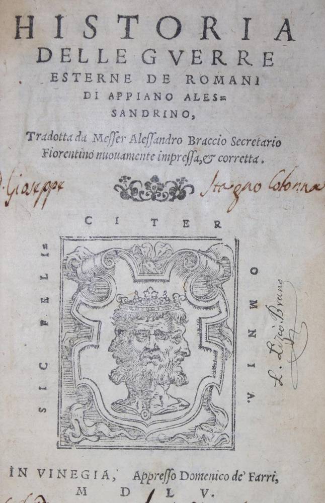 Große Abbildung Nr.1: 138-9 Appianus,A.: (Alte Drucke, Handschriften und Theologie)