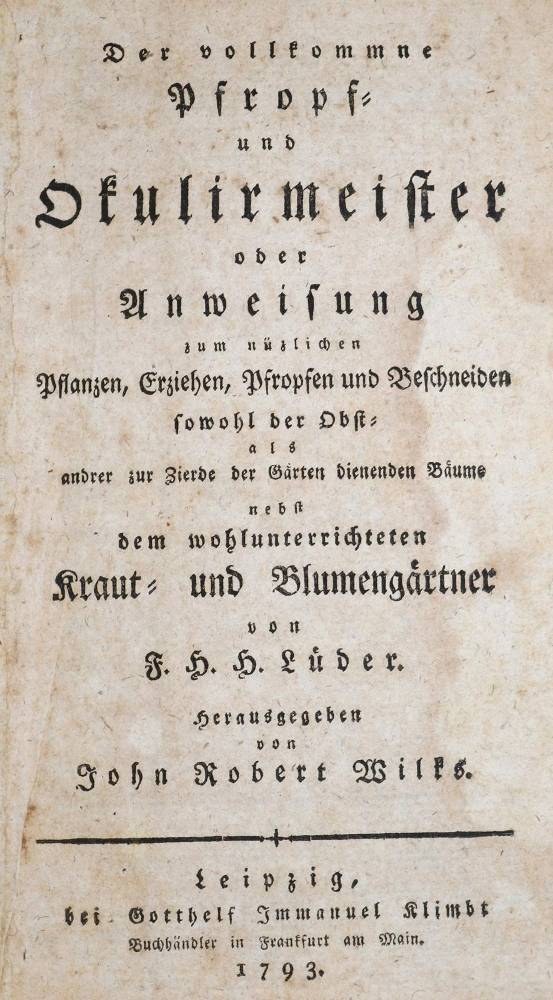 Große Abbildung Nr.1: 138-900 Lueder,F.H.H.: (Land- und Forstwirtschaft, Obstbau)