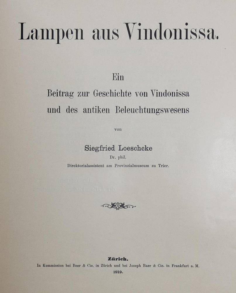 Große Abbildung Nr.2: 138-929 Loeschcke,S.: (Archäologie, Lampen)