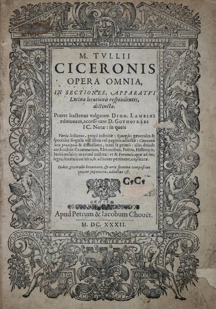 Große Abbildung Nr.1: 138-99 Cicero,M.T.: (Alte Drucke, Handschriften und Theologie)