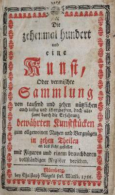 Bild Nr.1: 138-104 (Crailsheim,A.E.F.v.).: (Alte Drucke, Handschriften und Theologie)