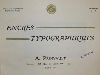 Bild Nr.1: 138-1042 Encres typographiques.: (Bibliographie und Buchwesen)