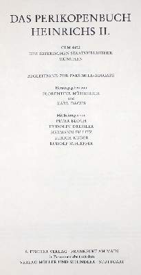 Bild Nr.2: 138-1104 Perikopenbuch Heinrichs II., Das.: (Faksimile)