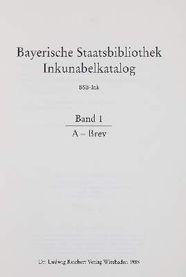 Bild Nr.1: 138-1133 Bayrische Staatsbibliothek: (Inkunabeln)