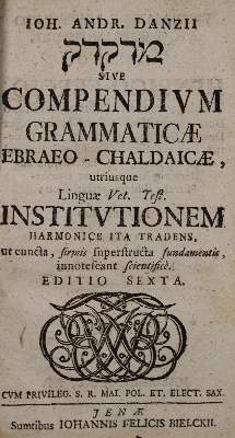 Bild Nr.1: 138-1141 Danz,J.A.: (Lexika - Wörterbücher - Sprachwissenschaften)