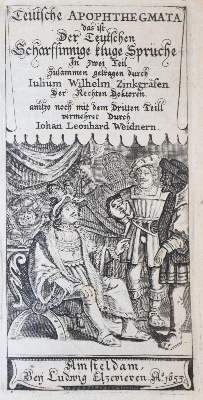 Bild Nr.1: 138-1160 Zincgref,J.W.: (Lexika - Wörterbücher - Sprachwissenschaften)