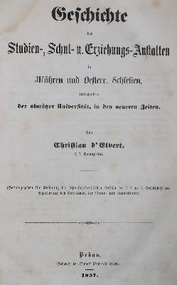 Bild Nr.1: 138-1235 Elvert,C.de.: (Pädagogik)