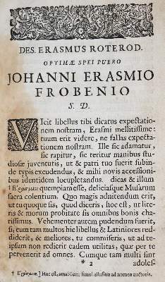 Bild Nr.2: 138-124 Erasmus Roterodamus,D.: (Alte Drucke, Handschriften und Theologie)
