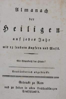 Bild Nr.1: 138-1274 (Bretschneider,H.G.v.).: (Almanache)