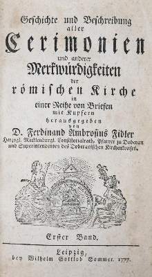 Bild Nr.1: 138-128 Fidler,F.A.: (Alte Drucke, Handschriften und Theologie)