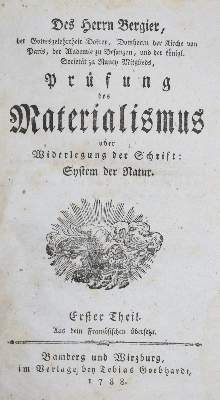 Bild Nr.1: 138-1282 Bergier,(N.S.).: (Literatur und illustrierte Bücher bis 19.Jahrhundert)