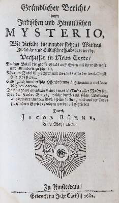 Bild Nr.3: 138-1283 Böhme,J.: (Literatur und illustrierte Bücher bis 19.Jahrhundert)