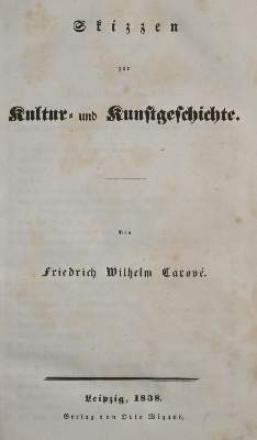 Bild Nr.1: 138-1289 Carové,F.W.: (Literatur und illustrierte Bücher bis 19.Jahrhundert)