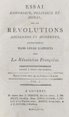 Bild Nr.1: 138-1291 (Chateaubriand,F.R.de).: (Literatur und illustrierte Bücher bis 19.Jahrhundert)