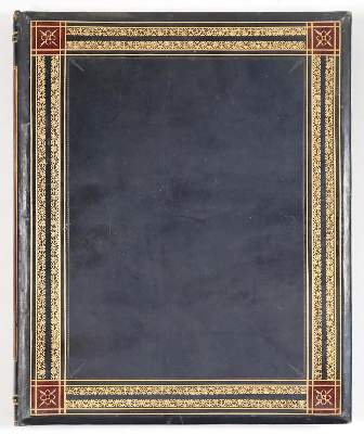 Bild Nr.1: 138-1304 Dunkelblauer Kalbledereinband: (Einband)